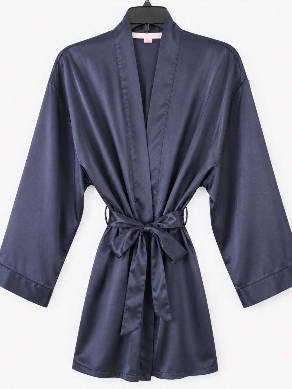 Vintage 1999 Victoria’s Secret Navy Satin Robe OS